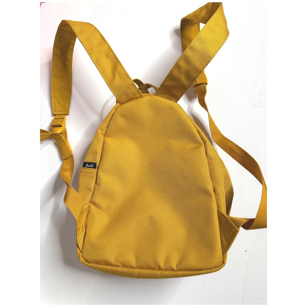 HERSCHEL Mini Nova Backpack Mustard Yellow Canvas Small Daypack Bag - Picture 2 of 8